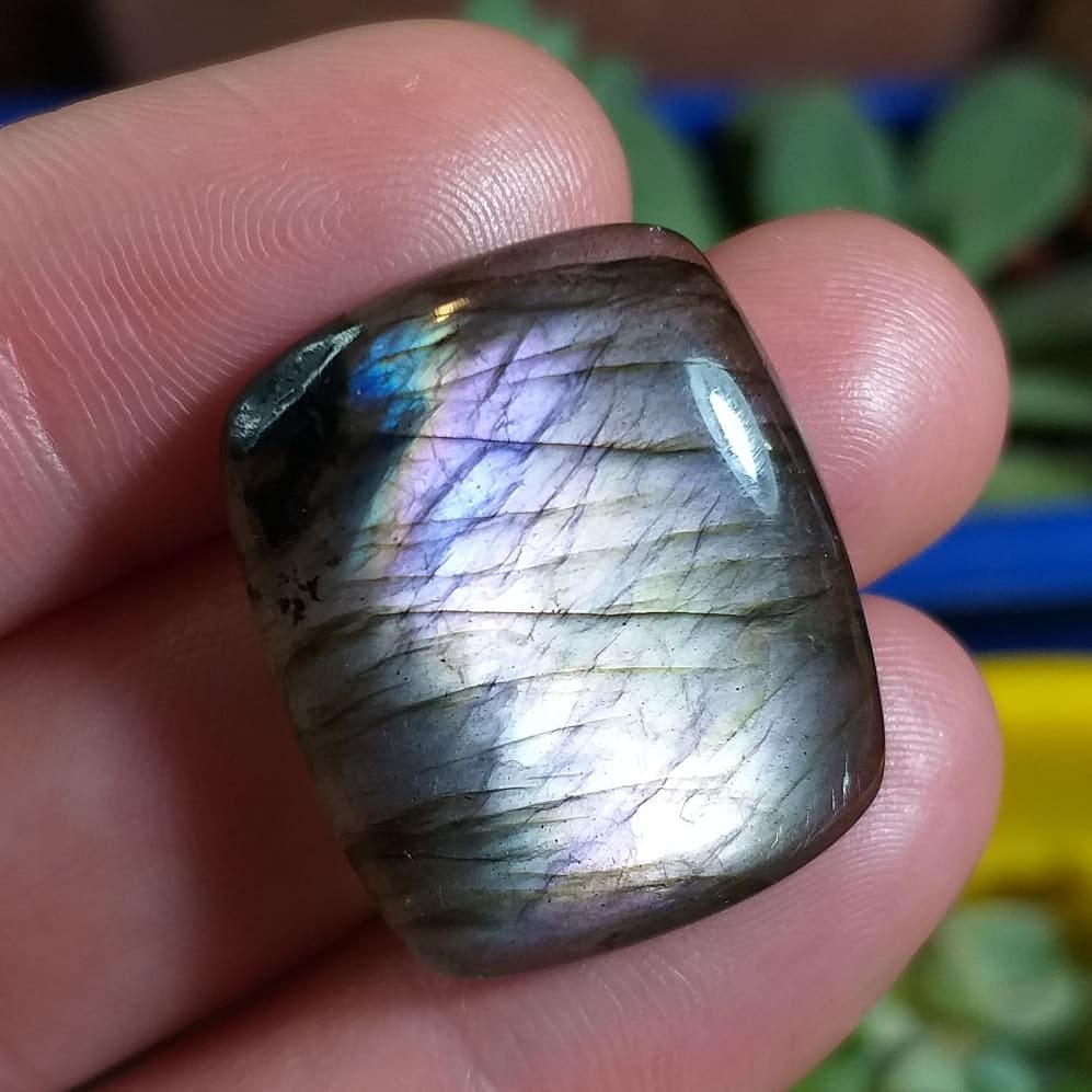Labradorita Morada Plateada - 24,5x20,4 mm
