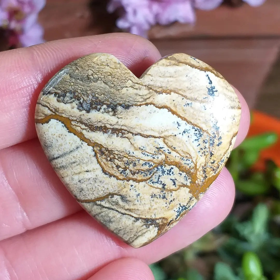 Corazón de Jaspe Paisina - 34,8x36,3 mm