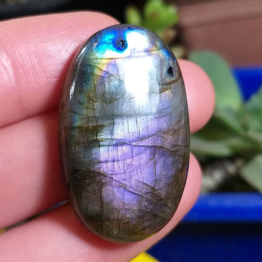 Labradorita Morada Plateada - 35,8x22,1 mm