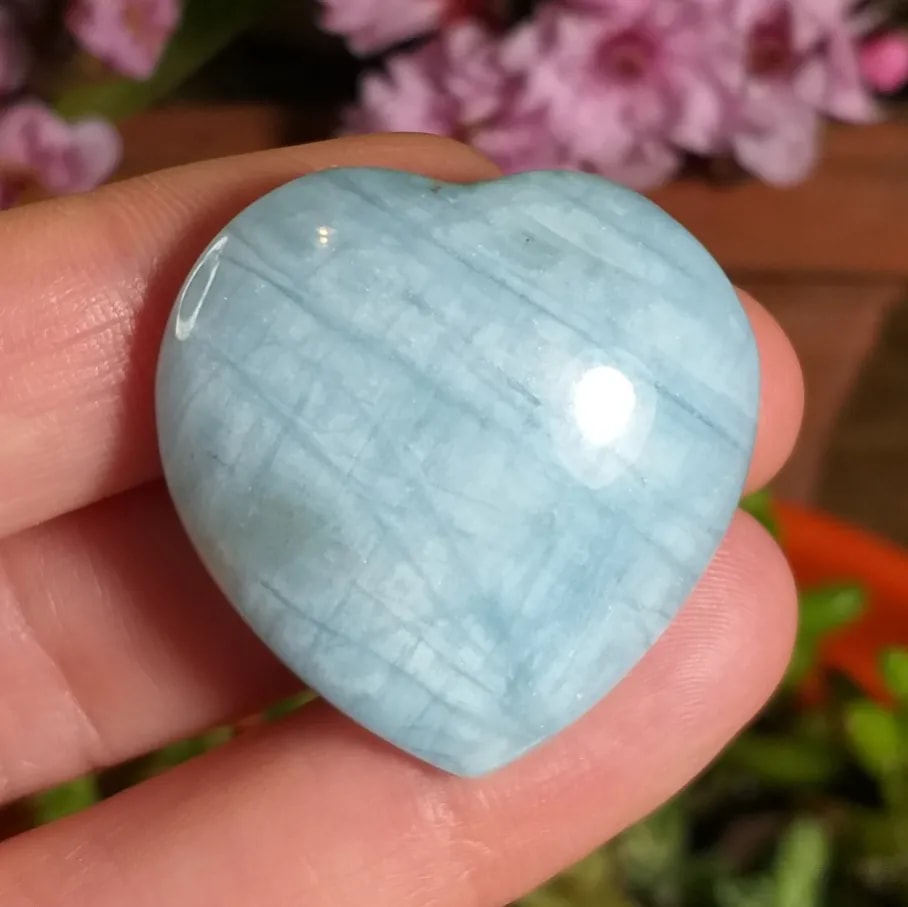 Corazón de Aguamarina - 32,4x32,5 mm