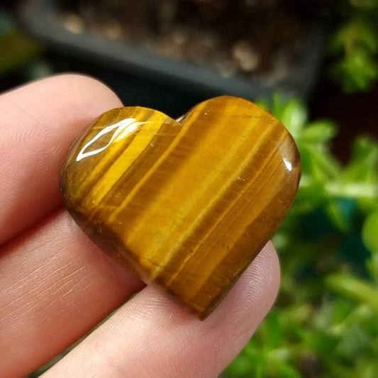 Corazón de Ojo de Tigre - 25,4x28,1 mm