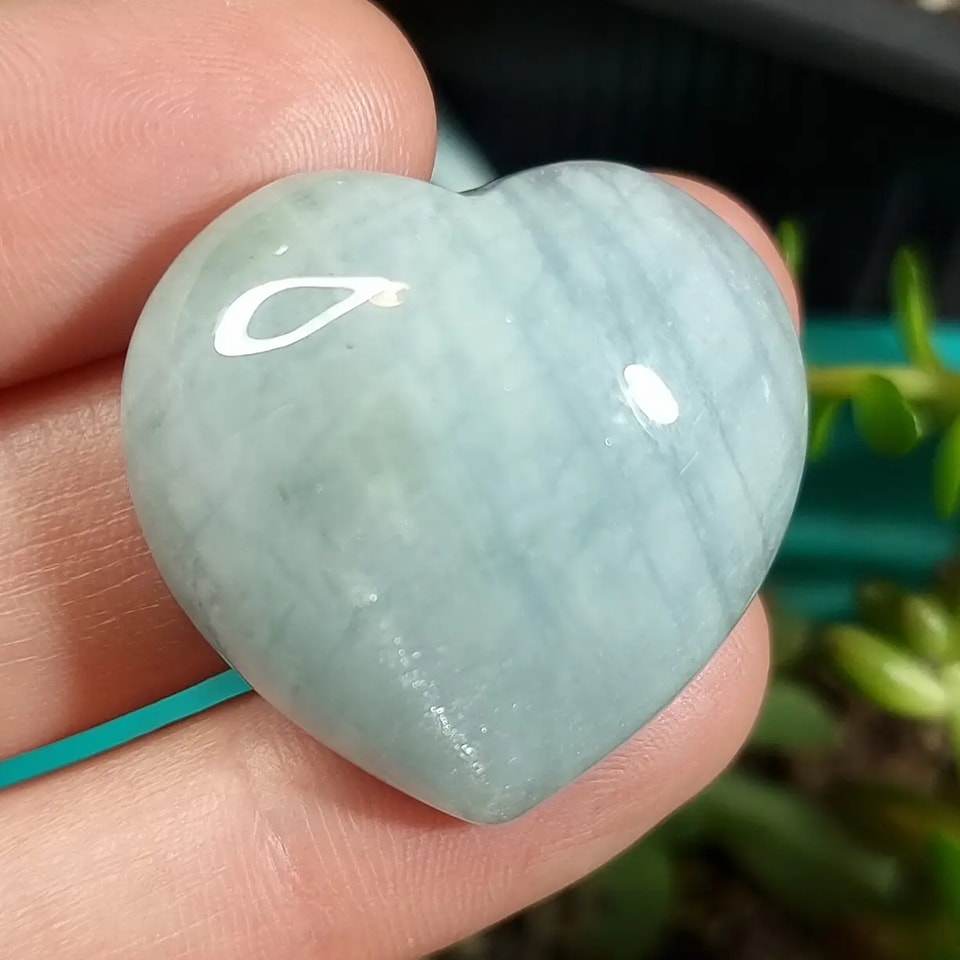 Corazón de Aguamarina - 28,3x29,5 mm