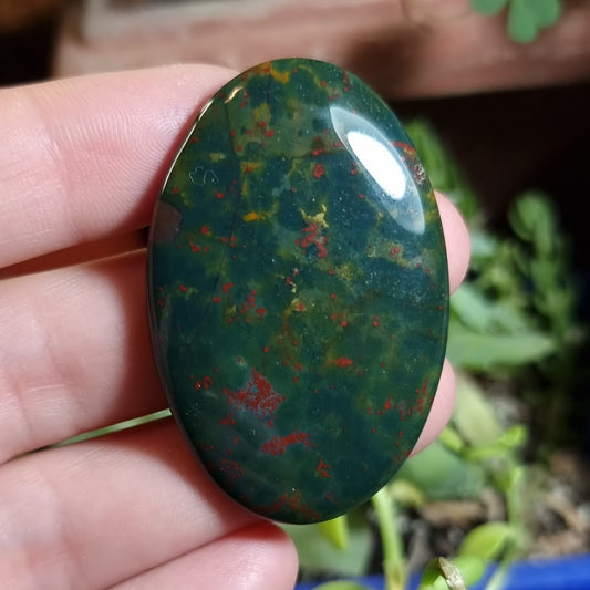 Heliotropo/Piedra de Sangre XXL - 47,9x31,5 mm