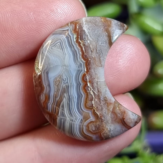 Luna de Ágata Crazy Lace - 27,7x22,6 mm