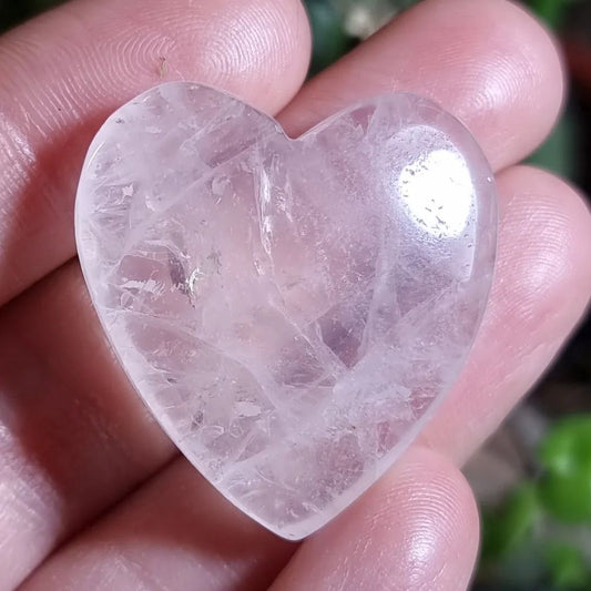 Corazón de Cuarzo Rosa - 31,9x30,3 mm