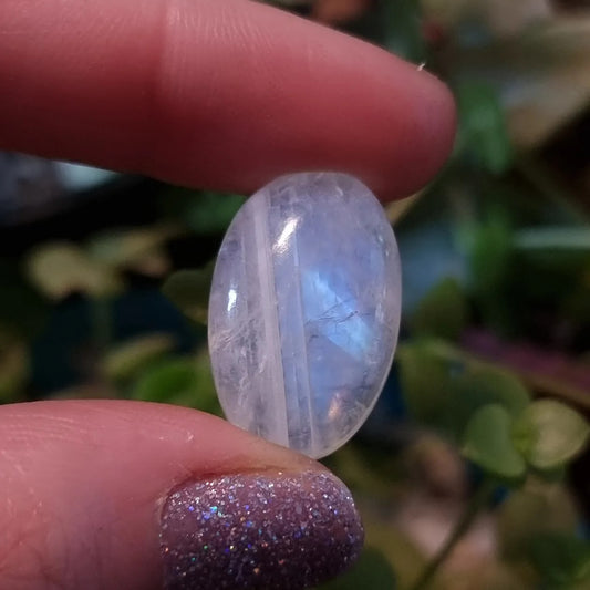 Labradorita Blanca/Piedra Luna Arcoíris - 23,3x15,0 mm