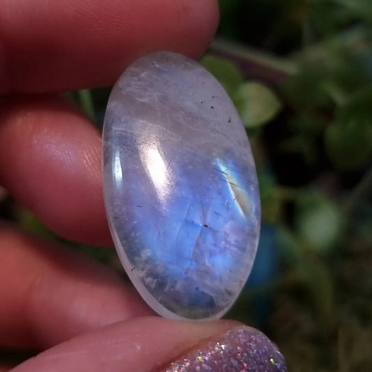 Labradorita Blanca/Piedra Luna Arcoíris - 30,3x16,0 mm