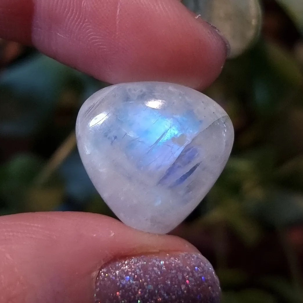 Labradorita Blanca/Piedra Luna Arcoíris - 19,4x19,9 mm