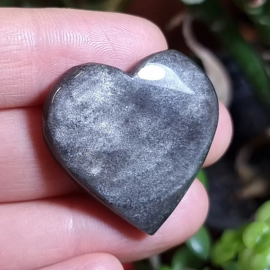 Corazón de Obsidiana Plateada - 30,6x30,3 mm