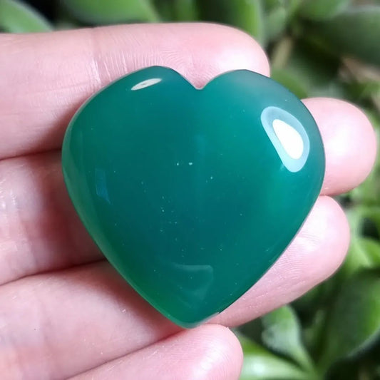 Corazón de Ónix Verde - 35,0x35,6 mm